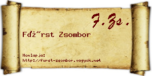 Fürst Zsombor névjegykártya